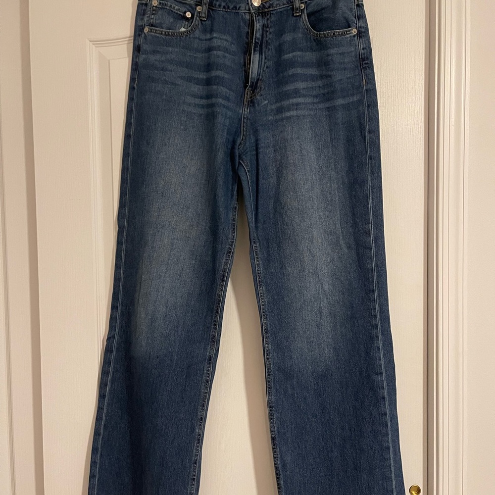 Aeropostale Blue High Rise Wide Leg Jeans